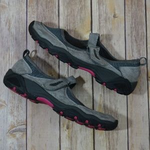 SALE! Propet Gray Suede Mary Janes Sneakers Size 8